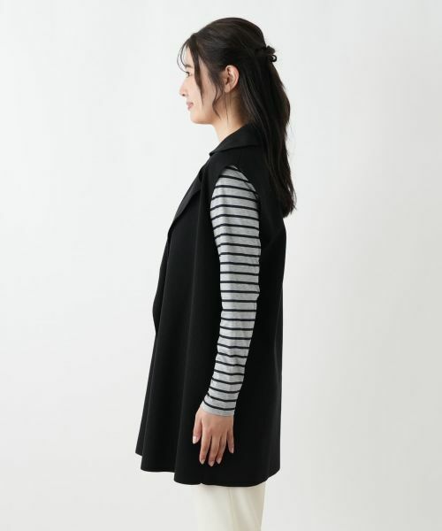 Leilian / レリアン テーラードジャケット | ラペルドロングベスト【ROCHAS Premiere】 | 詳細5