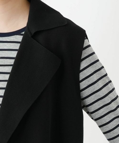 Leilian / レリアン テーラードジャケット | ラペルドロングベスト【ROCHAS Premiere】 | 詳細9