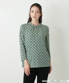 Leilian / レリアン カットソー | プリントバンドカラートップス【ROCHAS Premiere】