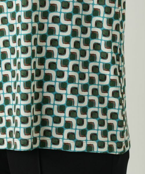 Leilian / レリアン カットソー | プリントバンドカラートップス【ROCHAS Premiere】 | 詳細10