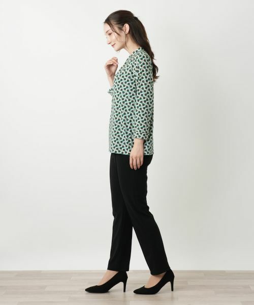 Leilian / レリアン カットソー | プリントバンドカラートップス【ROCHAS Premiere】 | 詳細2