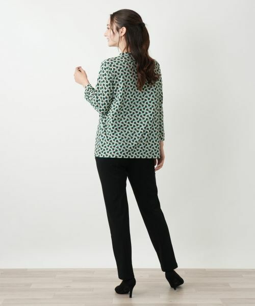 Leilian / レリアン カットソー | プリントバンドカラートップス【ROCHAS Premiere】 | 詳細3