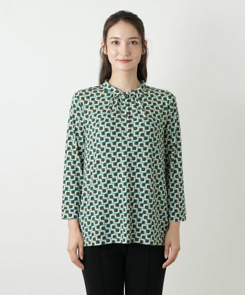 Leilian / レリアン カットソー | プリントバンドカラートップス【ROCHAS Premiere】 | 詳細4