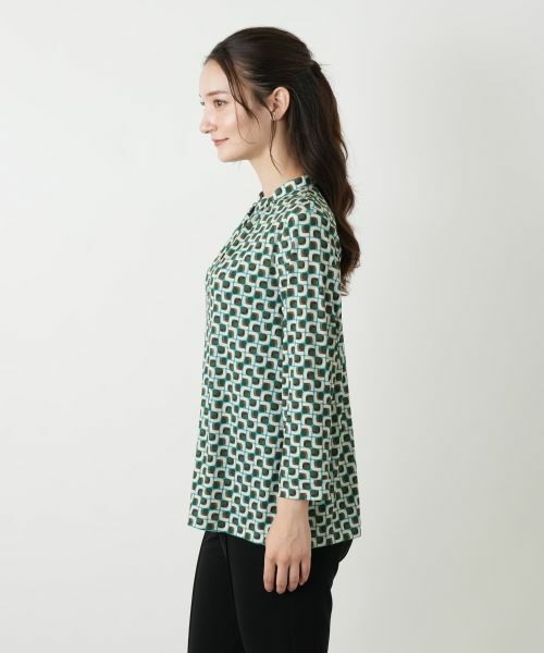 Leilian / レリアン カットソー | プリントバンドカラートップス【ROCHAS Premiere】 | 詳細5