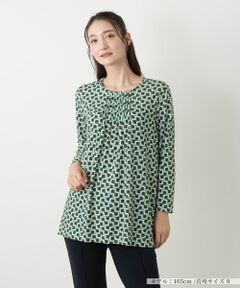 Leilian / レリアン カットソー | プリントピンタックブラウス【ROCHAS Premiere】