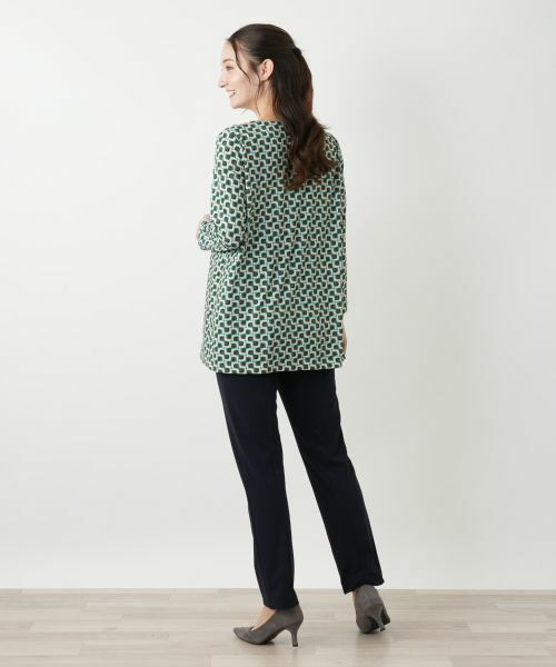 Leilian / レリアン カットソー | プリントピンタックブラウス【ROCHAS Premiere】 | 詳細3