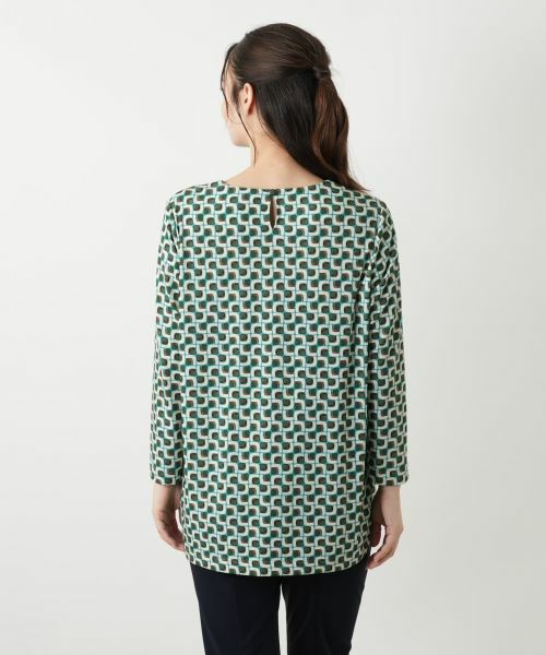 Leilian / レリアン カットソー | プリントピンタックブラウス【ROCHAS Premiere】 | 詳細6