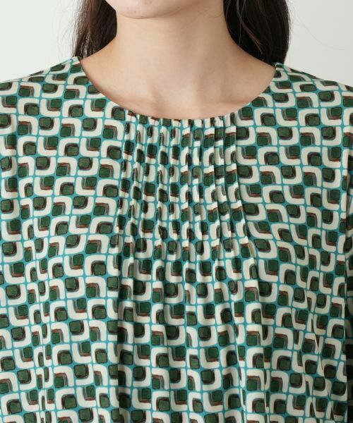 Leilian / レリアン カットソー | プリントピンタックブラウス【ROCHAS Premiere】 | 詳細7