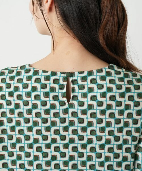 Leilian / レリアン カットソー | プリントピンタックブラウス【ROCHAS Premiere】 | 詳細8