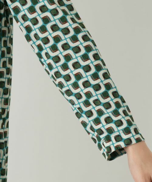 Leilian / レリアン カットソー | プリントピンタックブラウス【ROCHAS Premiere】 | 詳細9