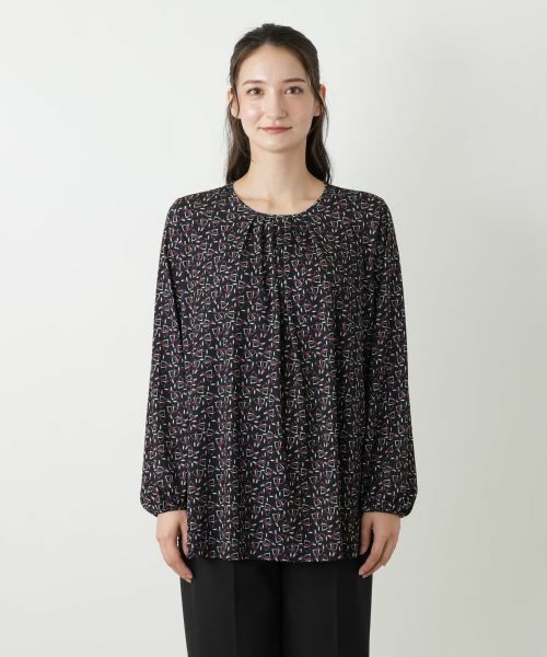 Leilian / レリアン カットソー | プリントチュニックブラウス【ROCHAS Premiere】 | 詳細4