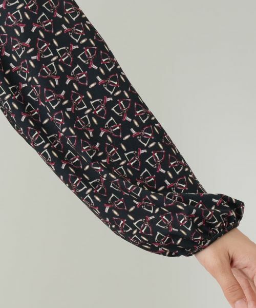 Leilian / レリアン カットソー | プリントチュニックブラウス【ROCHAS Premiere】 | 詳細9