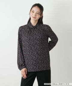 Leilian / レリアン カットソー | プリントハイネックブラウス【ROCHAS Premiere】