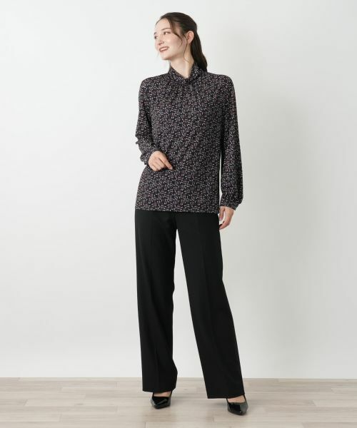 Leilian / レリアン カットソー | プリントハイネックブラウス【ROCHAS Premiere】 | 詳細1