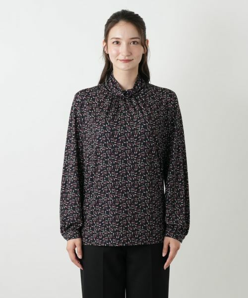 Leilian / レリアン カットソー | プリントハイネックブラウス【ROCHAS Premiere】 | 詳細4