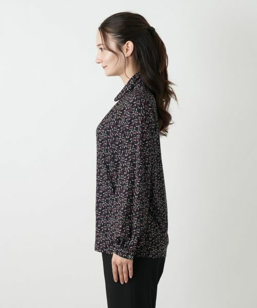 Leilian / レリアン カットソー | プリントハイネックブラウス【ROCHAS Premiere】 | 詳細5