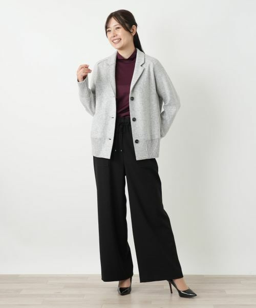 Leilian / レリアン テーラードジャケット | ニットジャケット【ROSSO35】 | 詳細1