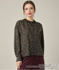 Leilian / レリアン シャツ・ブラウス | 花柄フリルカラーブラウス