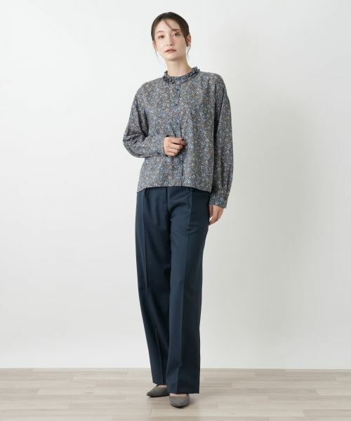 Leilian / レリアン シャツ・ブラウス | 花柄フリルカラーブラウス | 詳細1