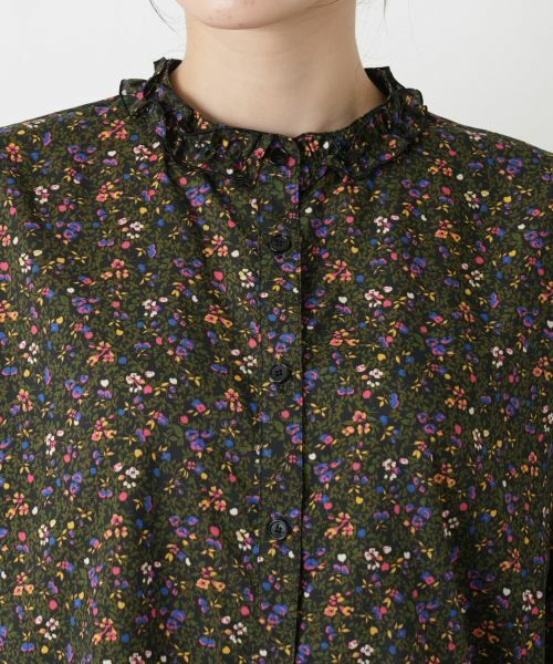 Leilian / レリアン シャツ・ブラウス | 花柄フリルカラーブラウス | 詳細10