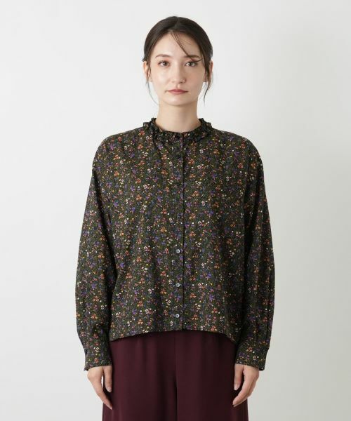 Leilian / レリアン シャツ・ブラウス | 花柄フリルカラーブラウス | 詳細7