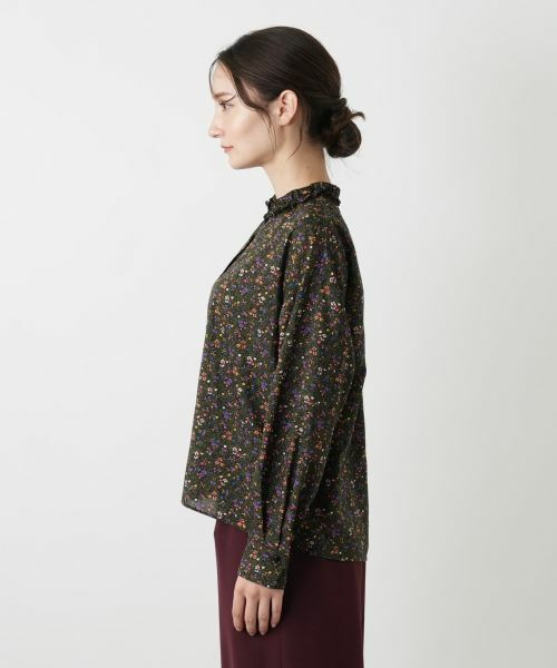 Leilian / レリアン シャツ・ブラウス | 花柄フリルカラーブラウス | 詳細8