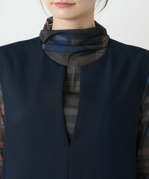 Leilian / レリアン ロング・マキシ丈ワンピース | キーネックジャンパースカート | 詳細10