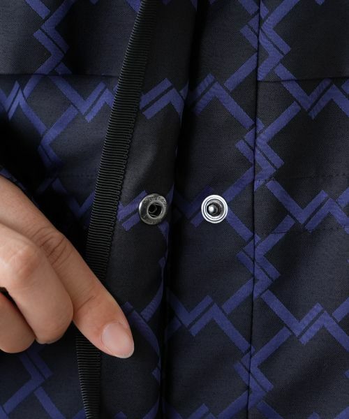 Leilian / レリアン その他アウター | 幾何学柄スタンドカラー比翼コート【ROCHAS Premiere】【LIMONTA】 | 詳細11
