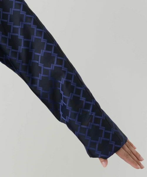 Leilian / レリアン その他アウター | 幾何学柄スタンドカラー比翼コート【ROCHAS Premiere】【LIMONTA】 | 詳細12