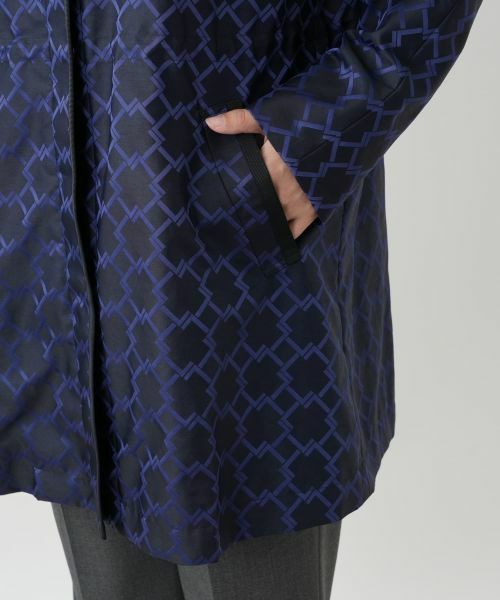 Leilian / レリアン その他アウター | 幾何学柄スタンドカラー比翼コート【ROCHAS Premiere】【LIMONTA】 | 詳細13