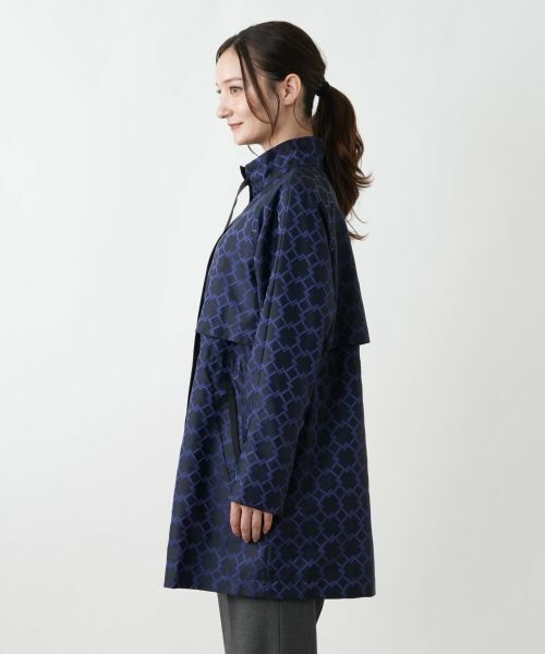 Leilian / レリアン その他アウター | 幾何学柄スタンドカラー比翼コート【ROCHAS Premiere】【LIMONTA】 | 詳細6