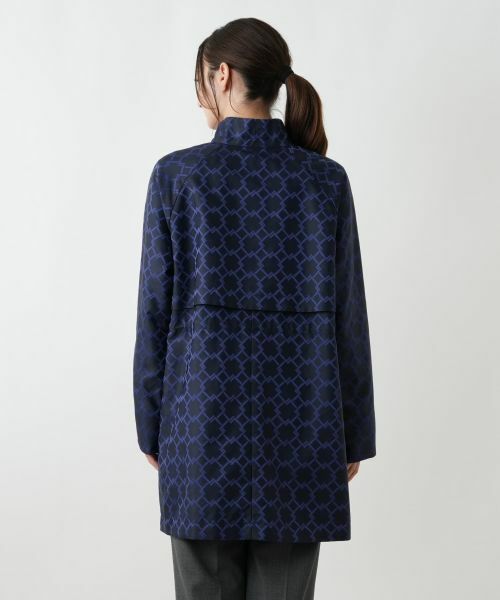 Leilian / レリアン その他アウター | 幾何学柄スタンドカラー比翼コート【ROCHAS Premiere】【LIMONTA】 | 詳細7
