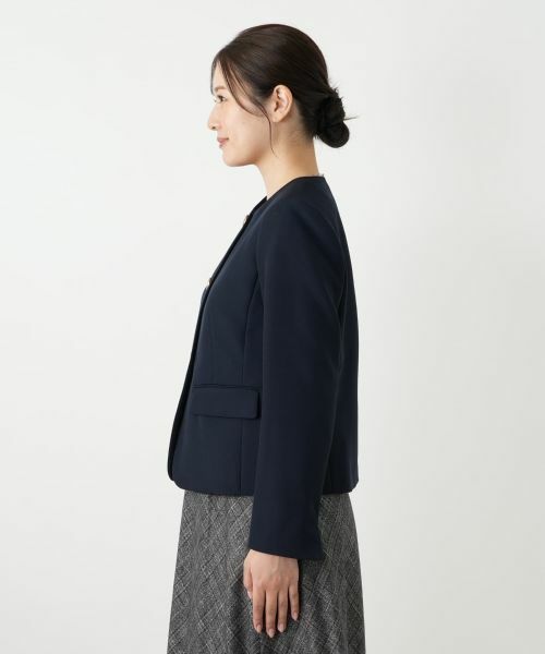 Leilian / レリアン テーラードジャケット | ノーカラージャケット【ROCHAS Premiere】 | 詳細5