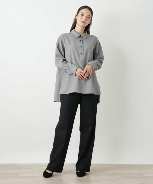 Leilian / レリアン シャツ・ブラウス | ハーフプラケットブラウス【ROCHAS Premiere】 | 詳細1