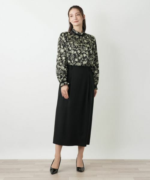 Leilian / レリアン シャツ・ブラウス | ボタニカル柄フリルブラウス【ROCHAS Premiere】 | 詳細1