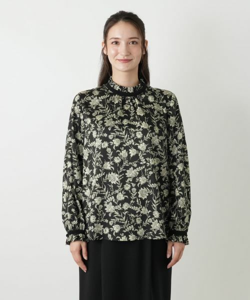 Leilian / レリアン シャツ・ブラウス | ボタニカル柄フリルブラウス【ROCHAS Premiere】 | 詳細4