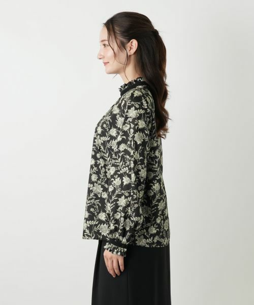 Leilian / レリアン シャツ・ブラウス | ボタニカル柄フリルブラウス【ROCHAS Premiere】 | 詳細5