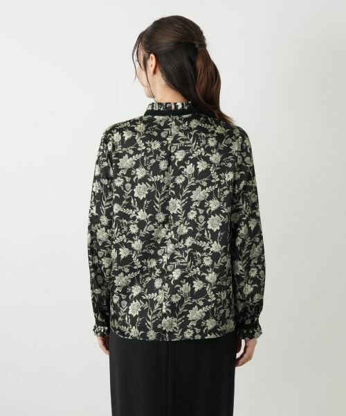 Leilian / レリアン シャツ・ブラウス | ボタニカル柄フリルブラウス【ROCHAS Premiere】 | 詳細6