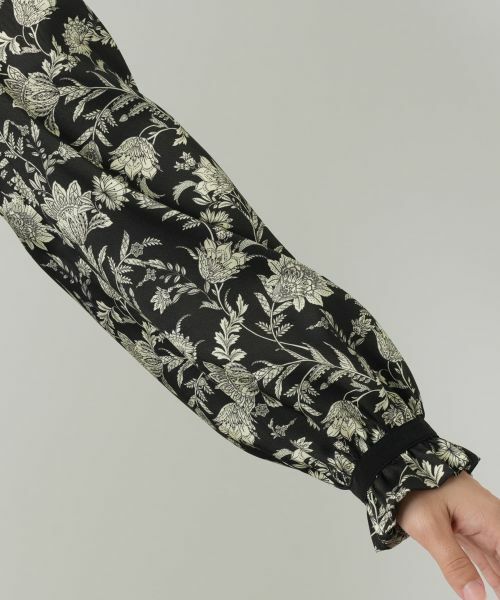 Leilian / レリアン シャツ・ブラウス | ボタニカル柄フリルブラウス【ROCHAS Premiere】 | 詳細9