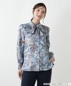 Leilian / レリアン シャツ・ブラウス | ペイズリーボウタイブラウス【ROCHAS Premiere】