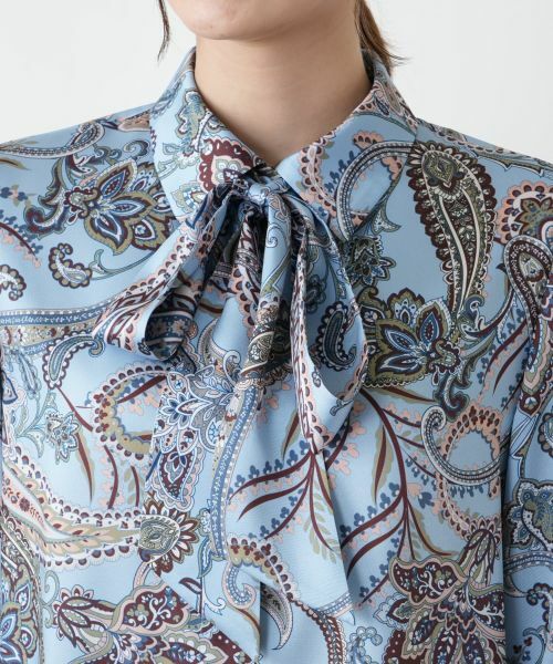Leilian / レリアン シャツ・ブラウス | ペイズリーボウタイブラウス【ROCHAS Premiere】 | 詳細8