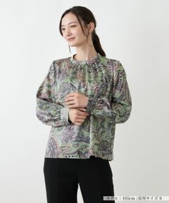 Leilian / レリアン シャツ・ブラウス | ペイズリーハイネックブラウス【ROCHAS Premiere】