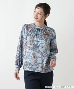 Leilian / レリアン シャツ・ブラウス | ペイズリーハイネックブラウス【ROCHAS Premiere】