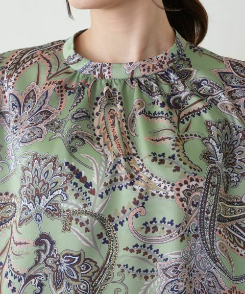 Leilian / レリアン シャツ・ブラウス | ペイズリーハイネックブラウス【ROCHAS Premiere】 | 詳細10