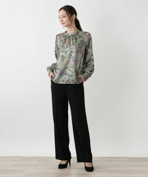 Leilian / レリアン シャツ・ブラウス | ペイズリーハイネックブラウス【ROCHAS Premiere】 | 詳細4