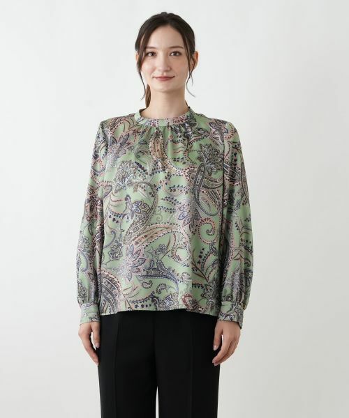 Leilian / レリアン シャツ・ブラウス | ペイズリーハイネックブラウス【ROCHAS Premiere】 | 詳細7