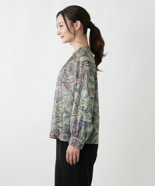 Leilian / レリアン シャツ・ブラウス | ペイズリーハイネックブラウス【ROCHAS Premiere】 | 詳細8