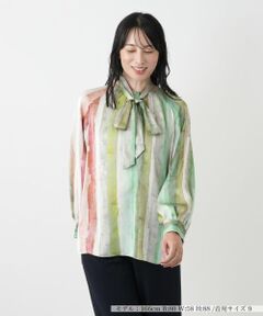 Leilian / レリアン シャツ・ブラウス | プリントボウタイブラウス【ROCHAS Premiere】