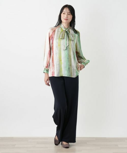 Leilian / レリアン シャツ・ブラウス | プリントボウタイブラウス【ROCHAS Premiere】 | 詳細1