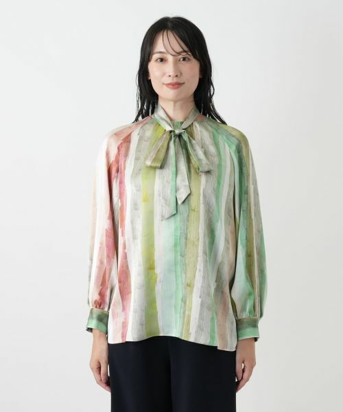 Leilian / レリアン シャツ・ブラウス | プリントボウタイブラウス【ROCHAS Premiere】 | 詳細5